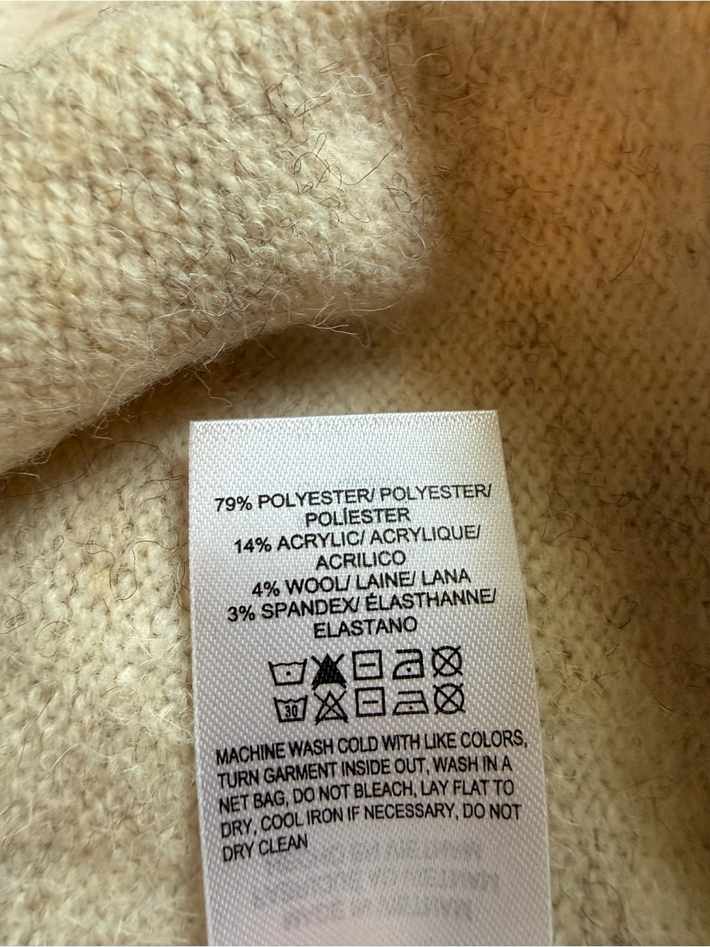 Lucky Brand NWT XL Heather Oatmeal V-Neck Cozy Sweater - Picture 3 of 3